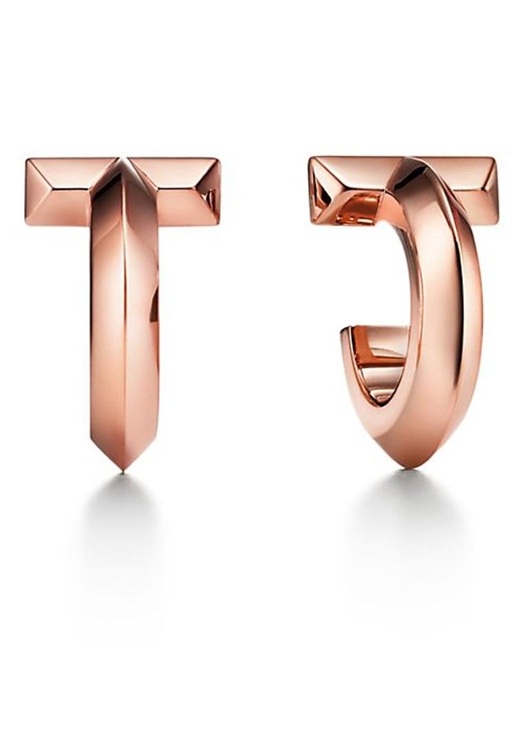Tiffany & Co. Dames Tiffany T T1 oorringen van 18 karaat roségoud 75862 in de kleur