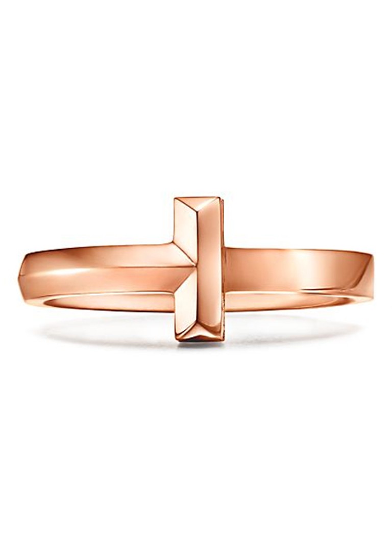 Tiffany & Co. Heren Tiffany T T1 ring van 18 karaat roségoud 67953 in de kleur
