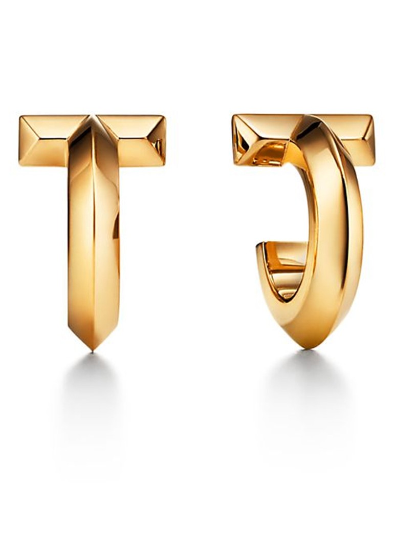 Tiffany & Co. Dames Tiffany T T1 oorringen van 18 karaat geelgoud 75934 in de kleur