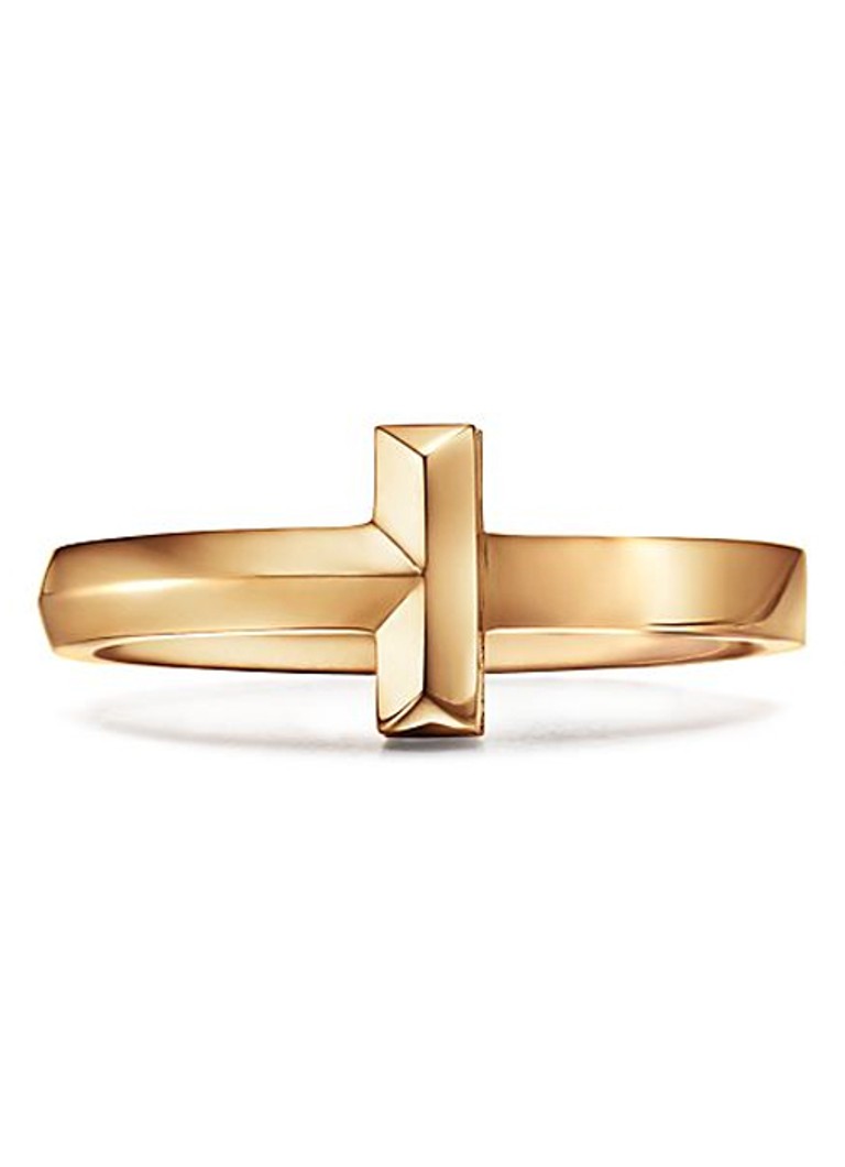 Tiffany & Co. Heren Tiffany T T1 ring van 18 karaat geelgoud 67951 in de kleur