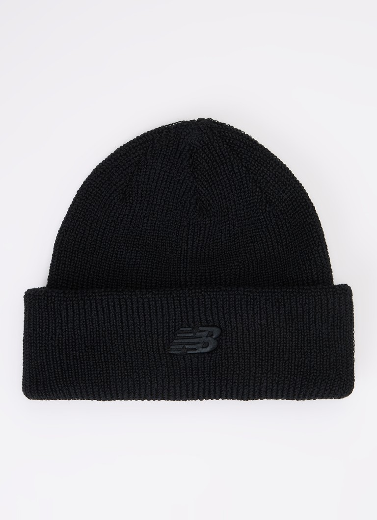 New Balance Heren Grofgebreide muts met logoborduring