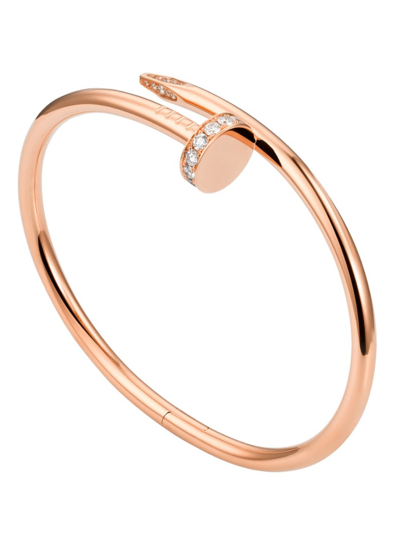 Cartier Dames Juste un Clou armband van 18 karaat roségoud met diamanten CRB6048500 in de kleur Roségoud
