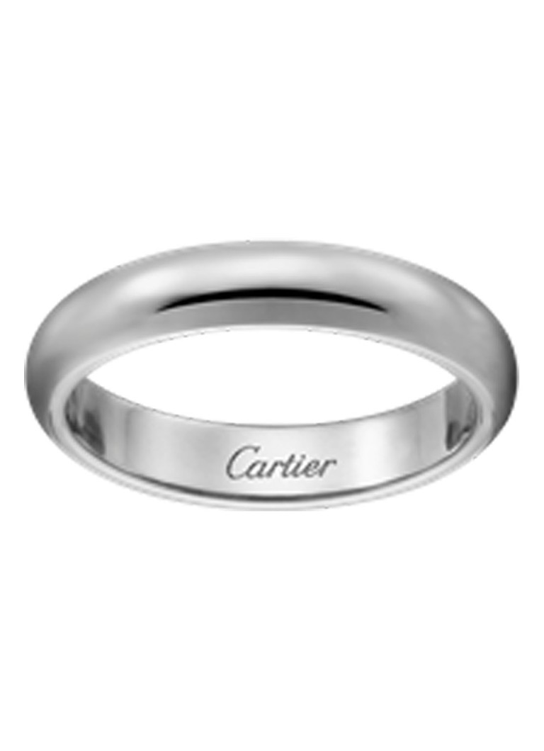 Cartier Heren Wedding Band ring van platina B4036700 in de kleur Zilver