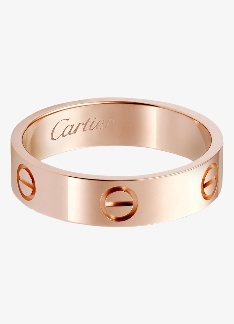 Cartier Heren LOVE ring, klassiek model van 18 karaat roségoud CRB40848 in de kleur Roségoud
