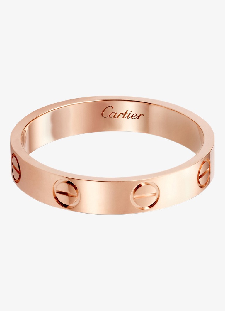 Cartier Heren LOVE trouwring, klein model van 18 karaat roségoud CRB4085200 in de kleur Roségoud