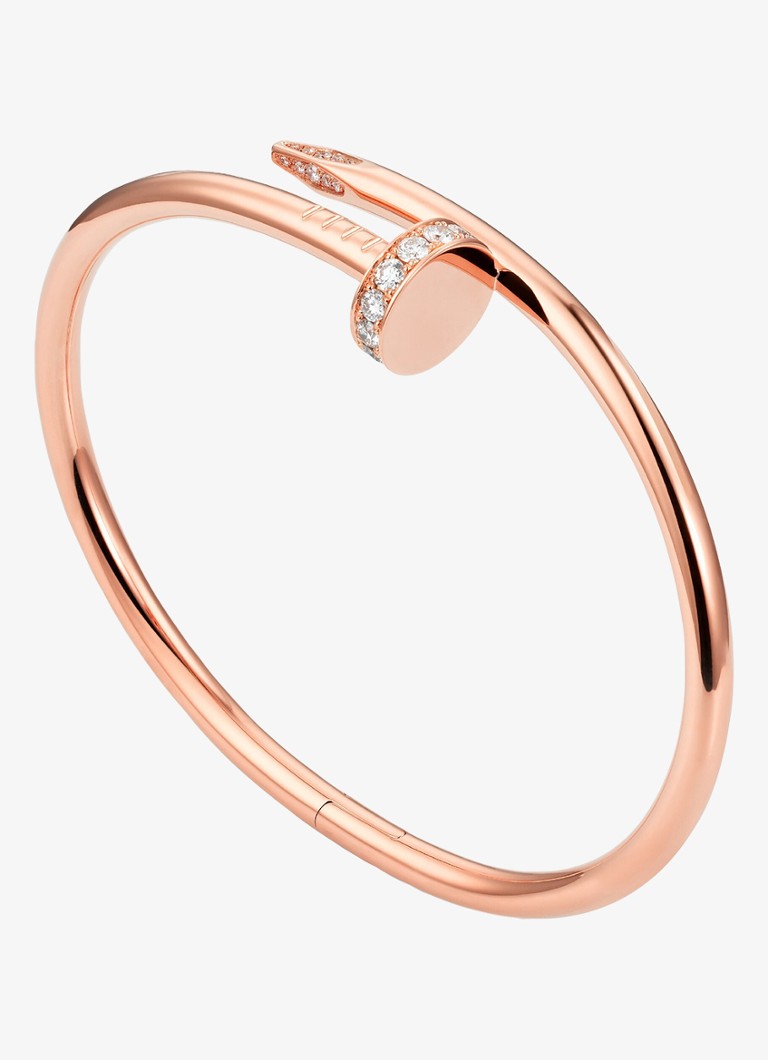 Cartier Dames Juste un Clou armband van 18 karaat roségoud met 0.58 ct diamant CRB60485 in de kleur Roségoud