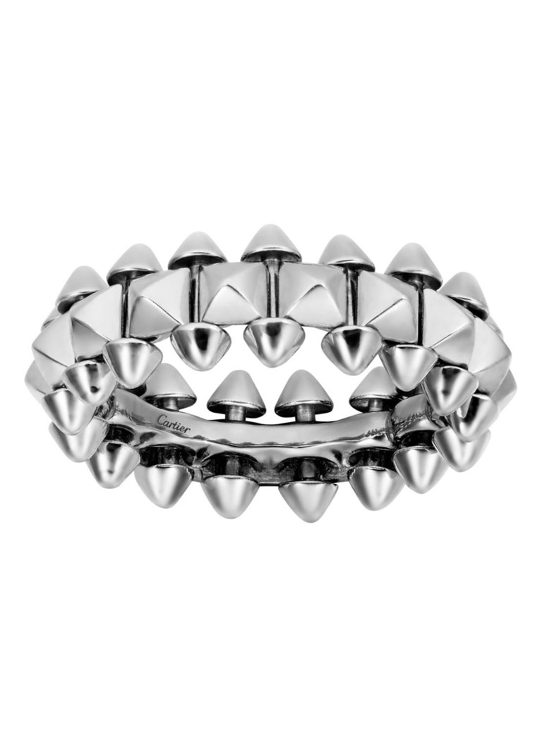 Cartier Dames Clash de Cartier ring medium van gerhodineerd 18k witgoud CRB4233000 in de kleur Witgoud