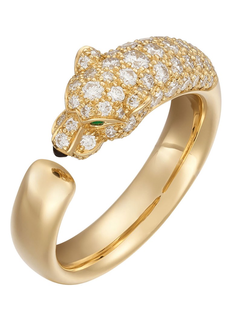 Cartier Dames Panthère de Cartier ring van 18 karaat geelgoud met diamanten CRN4765800 in de kleur Geelgoud