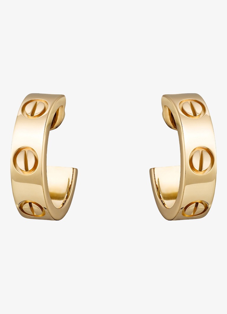 Cartier Dames LOVE oorringen van 18 karaat geelgoud CRB80225 in de kleur Geelgoud