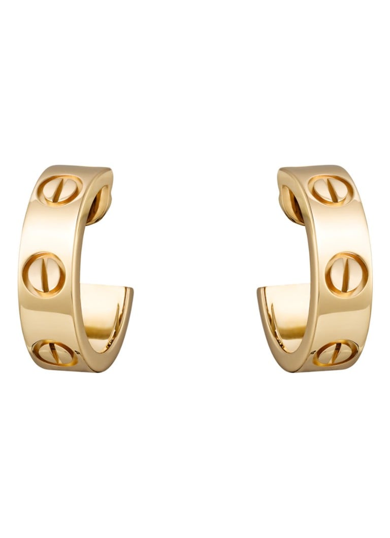 Cartier Dames LOVE oorringen van 18 karaat geelgoud CRB8022500 in de kleur Geelgoud