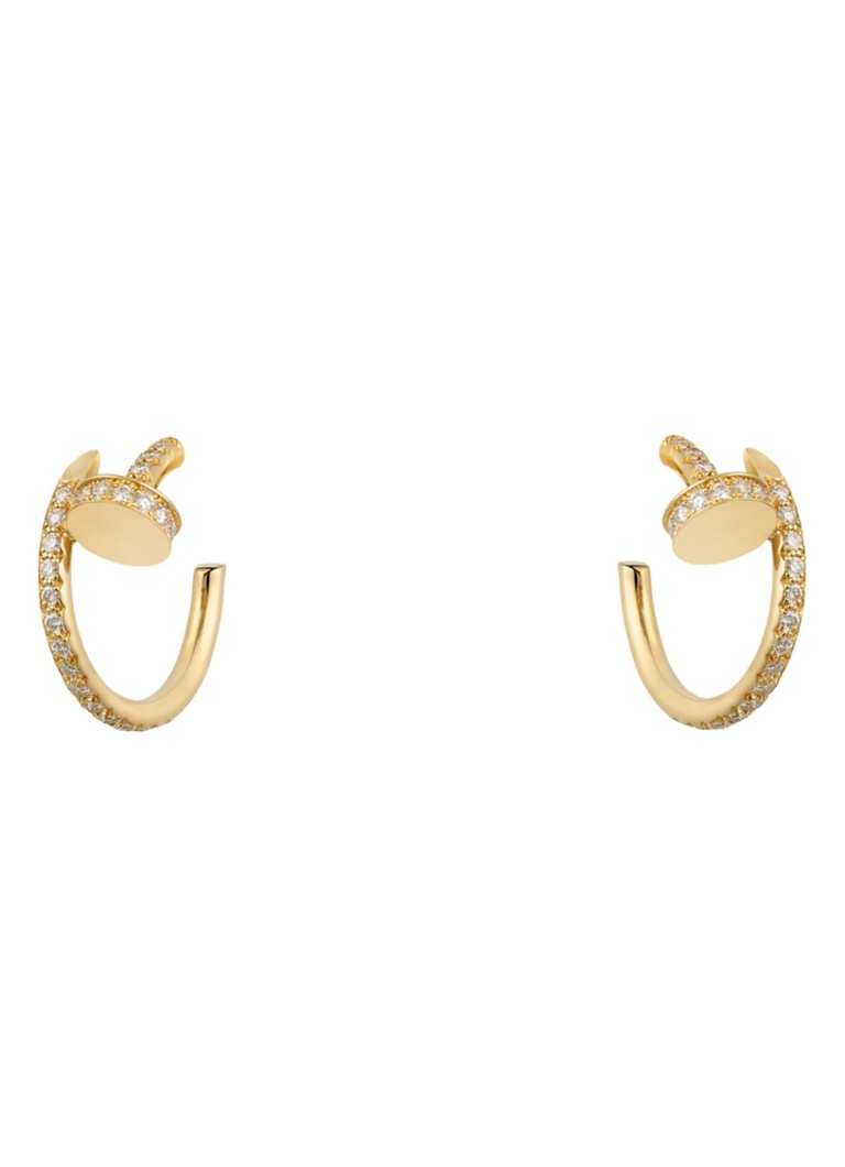 Cartier Dames Juste un Clou oorringen van 18k geelgoud met diamanten CRB8301430 in de kleur Geelgoud