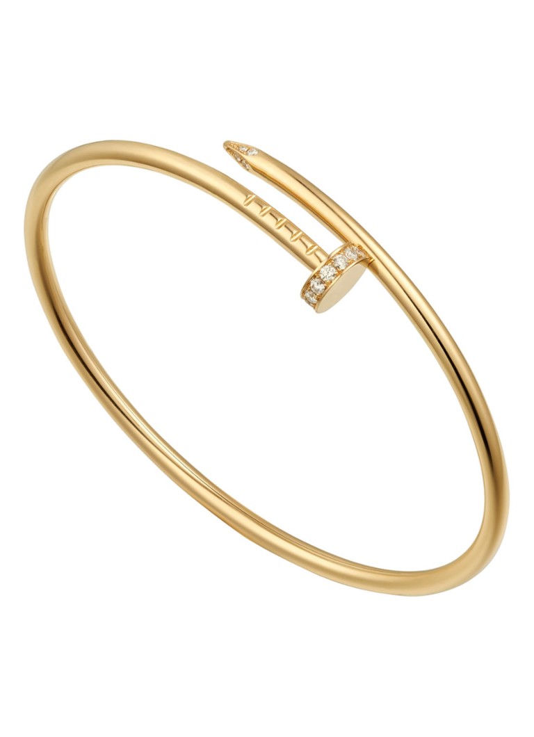 Cartier Dames Juste un Clou Small armband van 18k geelgoud met diamanten CRB6066100 in de kleur Geelgoud