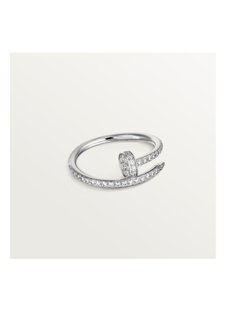 Cartier Heren Juste un Clou ring van 18 karaat witgoud en 53 diamanten CRB4231600 in de kleur Witgoud