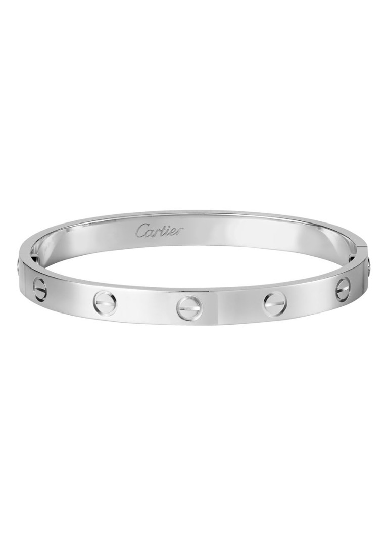 Cartier Dames LOVE armband van 18 karaat witgoud CRB6067600 in de kleur Witgoud