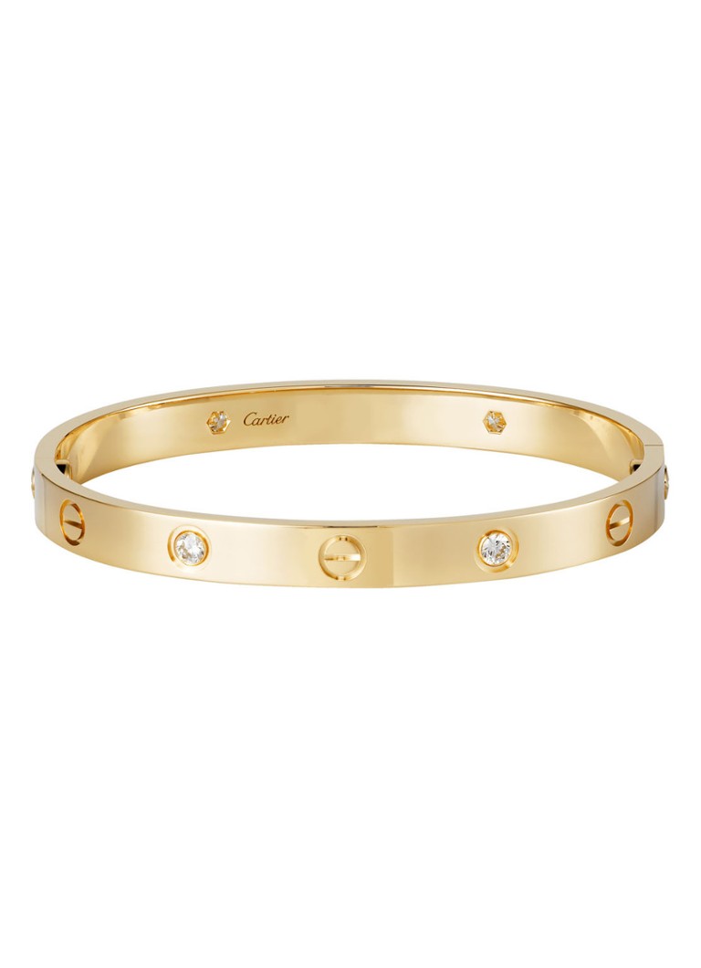 Cartier Dames LOVE armband van 18 karaat geelgoud met diamanten CRB6070000 in de kleur Geelgoud