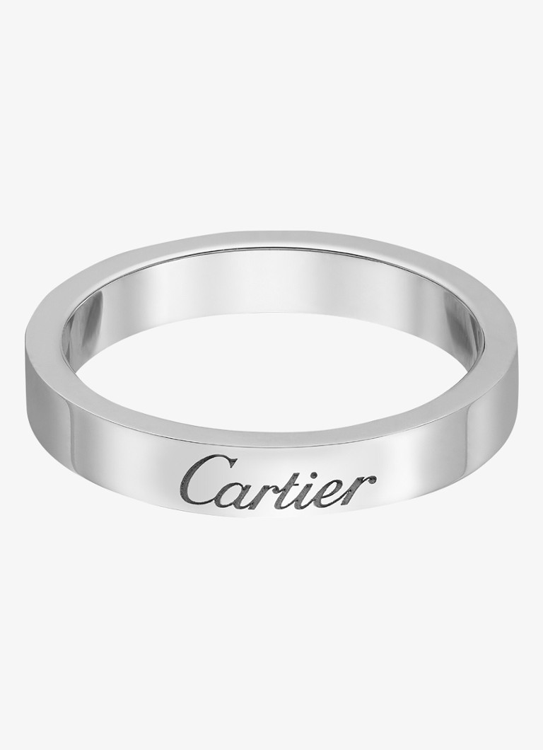 Cartier Heren C de Cartier trouwring van platina CRB40540 in de kleur Zilver
