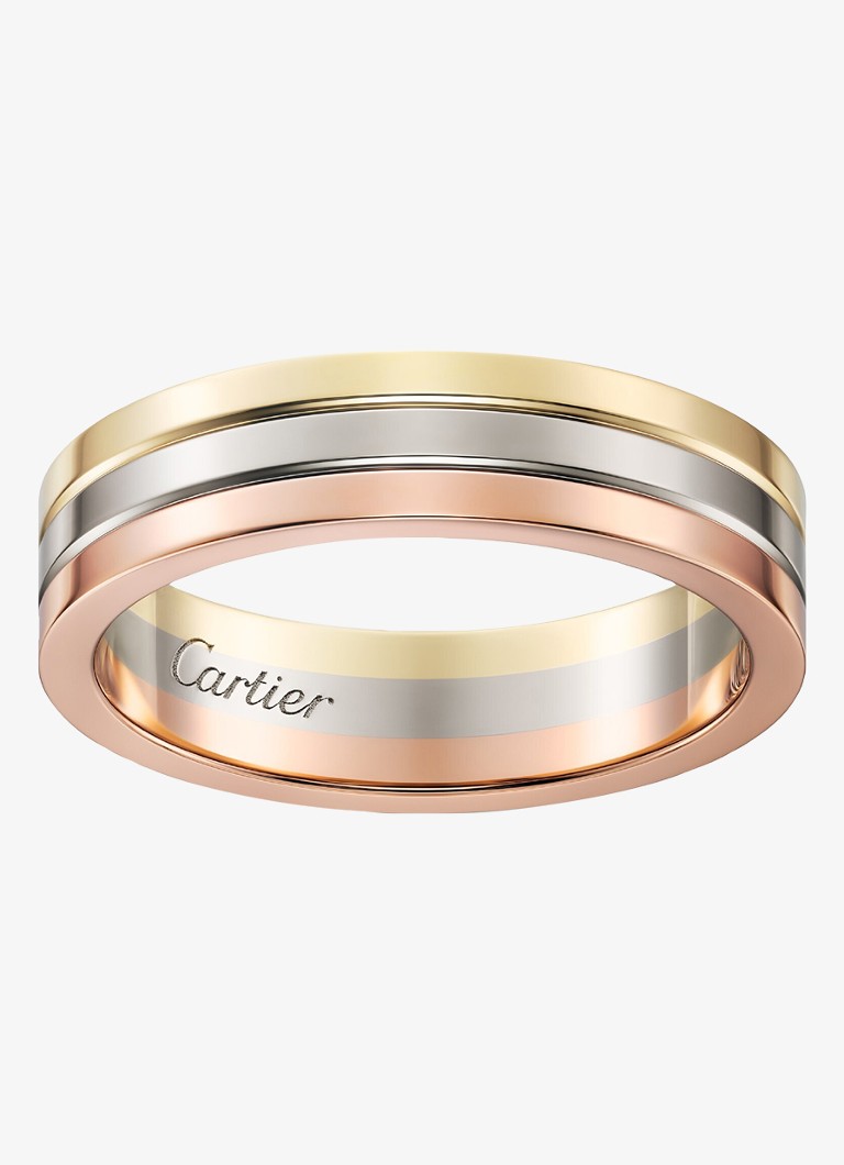 Cartier Heren Vendome Louis Cartier trouwring van 18 karaat rosé-, wit-, en geelgoud CRB4052100 in de kleur Goud