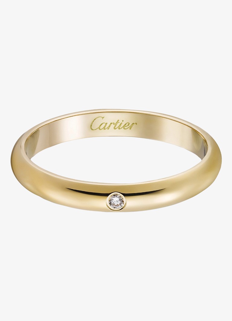 Cartier Heren 1895 trouwring, van 18 karaat geelgoud met diamant CRB4057600 in de kleur Geelgoud