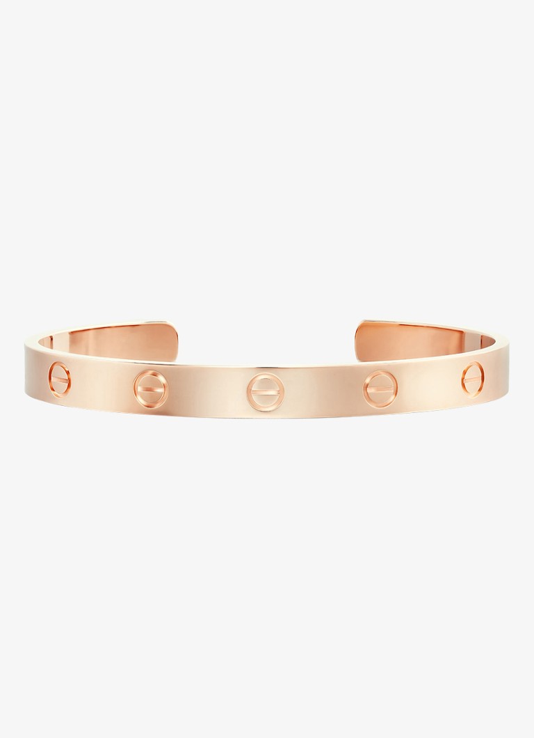 Cartier Dames LOVE bangle, open, klassiek model van 18 karaat roségoud CRB6032617 in de kleur Roségoud