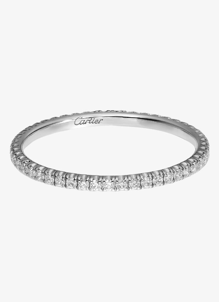 Cartier Dames Etincelle de Cartier trouwring, van 18 karaat witgoud met 0.22 ct diamant CRB4210400 in de kleur Witgoud