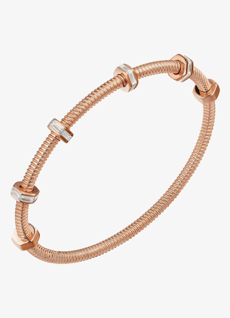 Cartier Dames Écrou de Cartier armband van 18 karaat roségoud met 1.29 ct diamant CRN67145 in de kleur Roségoud