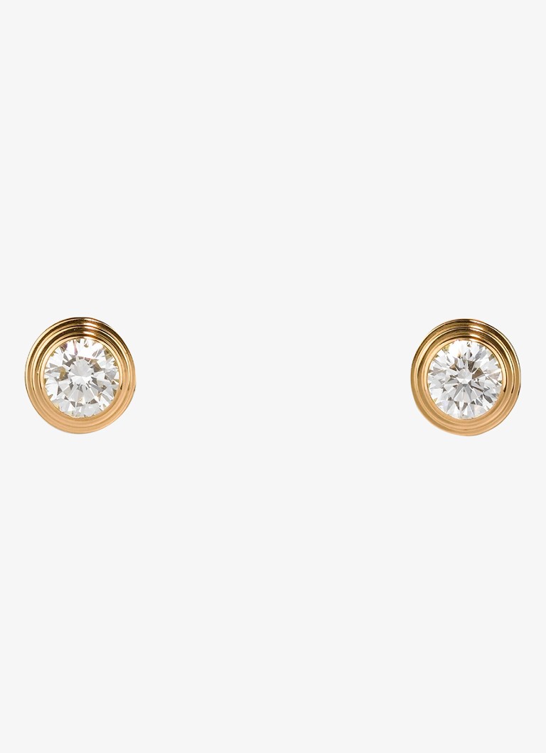 Cartier Dames Cartier d'Amour oorstekers, middel model van 18 karaat geelgoud met 0.26 ct diamant DCRB8041600 in de kleur Geelgoud