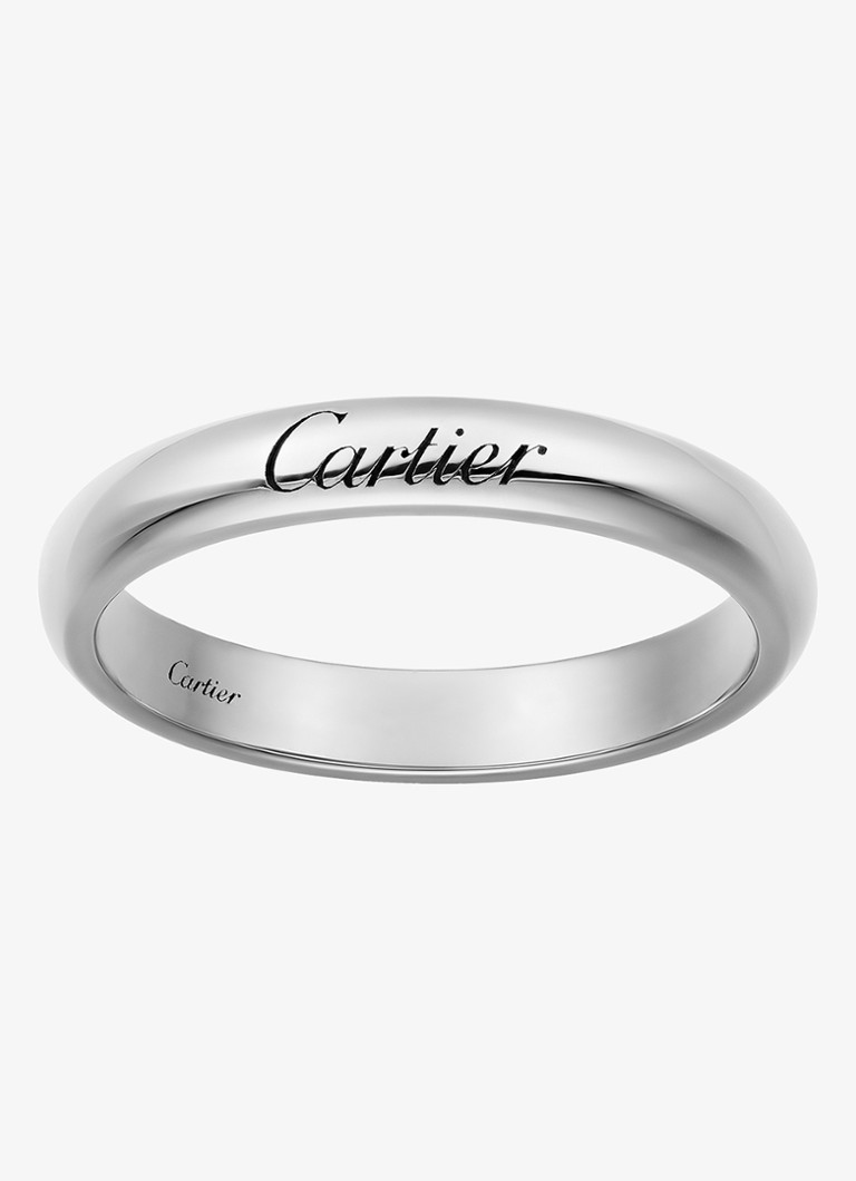 Cartier Dames C de Cartier trouwring van platina CRB42324 in de kleur Witgoud