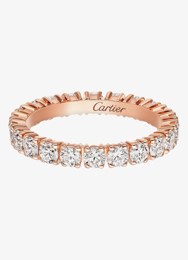 Cartier Dames Cartier Destinée trouwring van 18 karaat roségoud met 1.34 ct diamant CRN4722700 in de kleur Roségoud