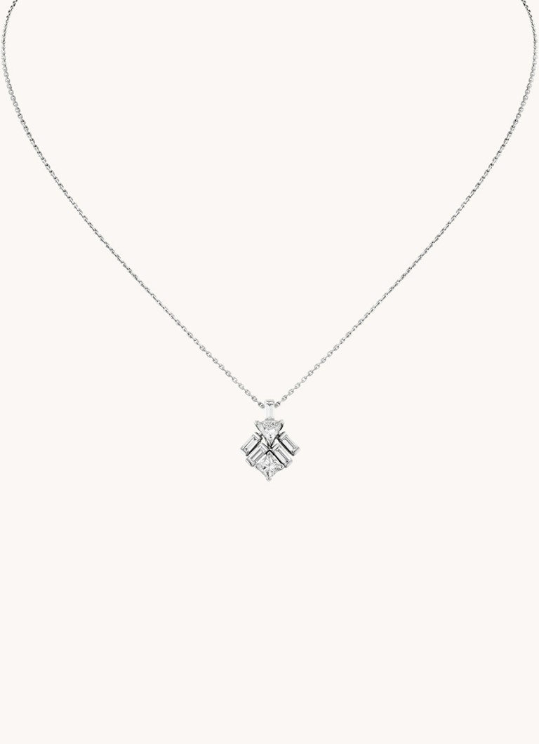 Cartier Dames Panthère de Cartier ketting van 18 karaat roségoud met onyx, tsavoriet en diamanten CRN7424239 in de kleur Steenrood