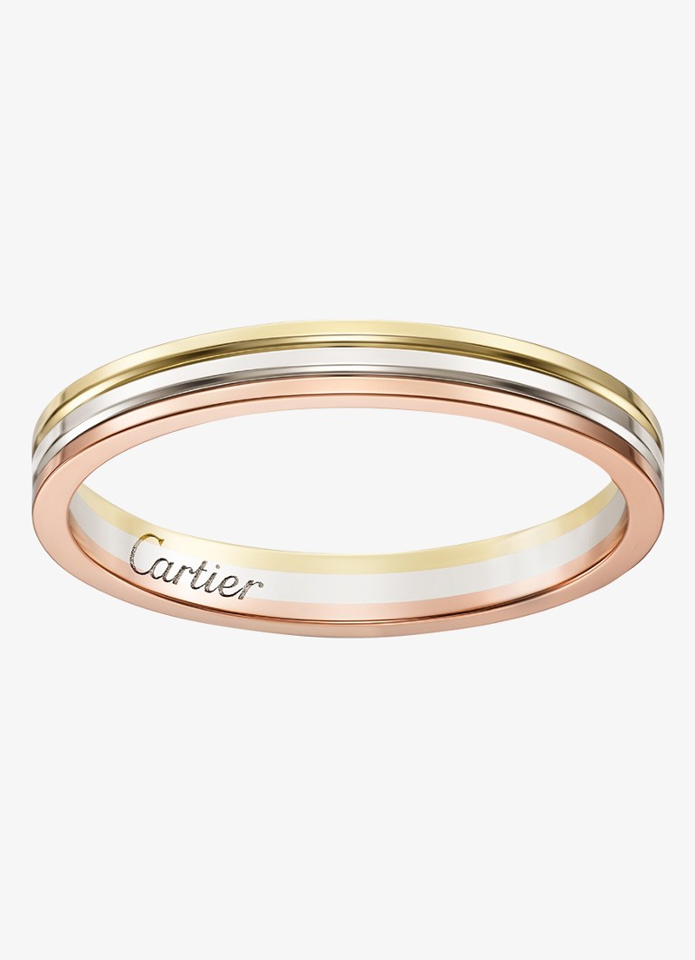 Cartier Heren Vendome Louis Cartier trouwring van 18 karaat rosé-, wit-, en geelgoud CRB4209900 in de kleur Goud