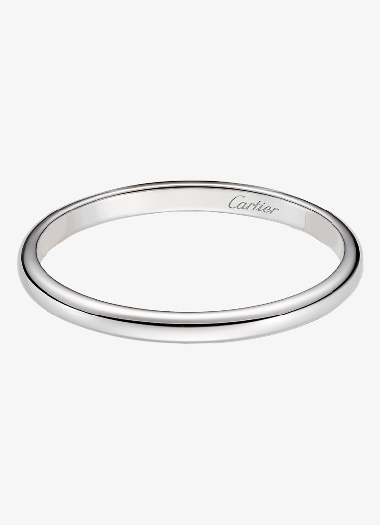 Cartier Dames 1895 trouwring van platina CRB40780 in de kleur Zilver