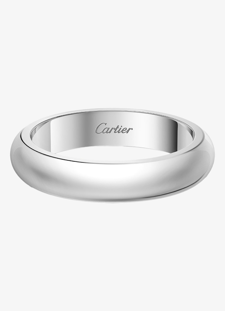 Cartier Dames 1895 trouwring, van 18 karaat witgoud CRB4036800 in de kleur Witgoud