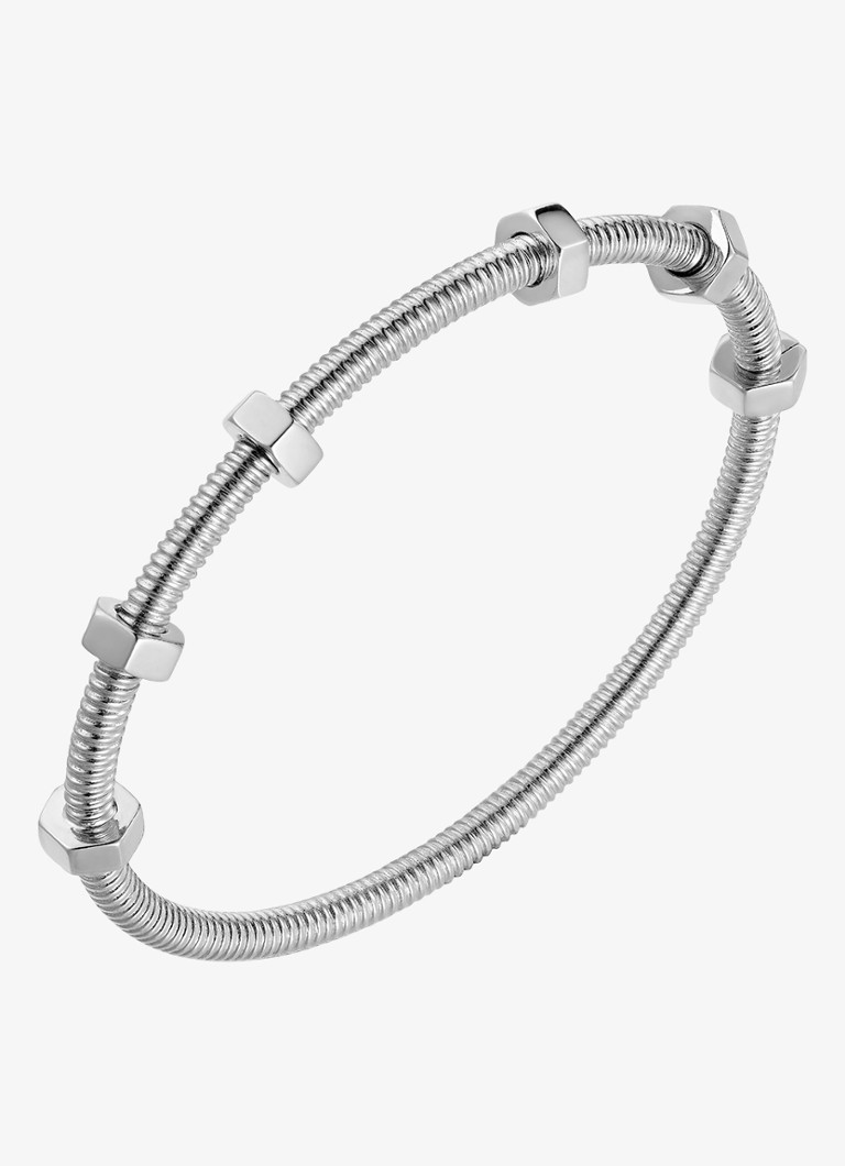 Cartier Dames Écrou de Cartier bangle, van 18 karaat witgoud CRB6049617 in de kleur Witgoud
