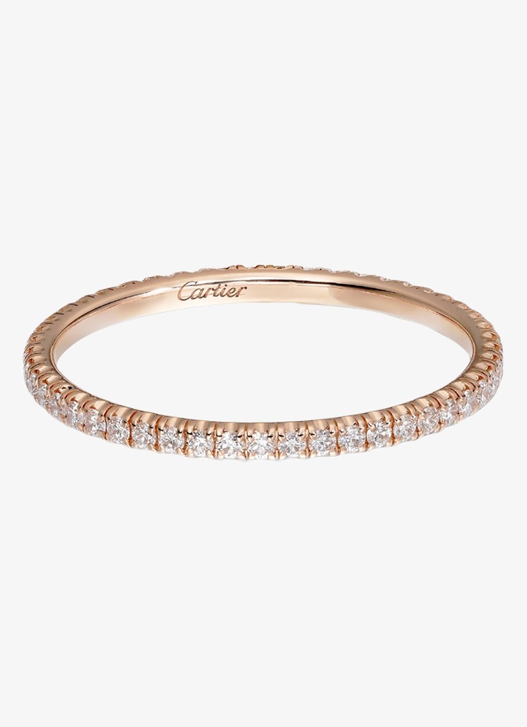 Cartier Dames Etincelle de Cartier trouwring van 18 karaat roségoud met 0.22 ct diamant CRB4210500 in de kleur Roségoud