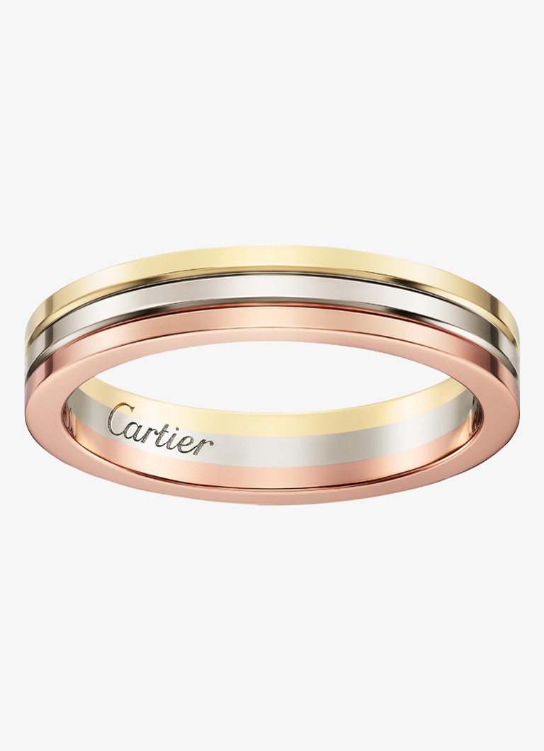 Cartier Heren Vendome Louis Cartier trouwring van 18 karaat rosé-, wit-, en geelgoud CRB4052200 in de kleur Goud