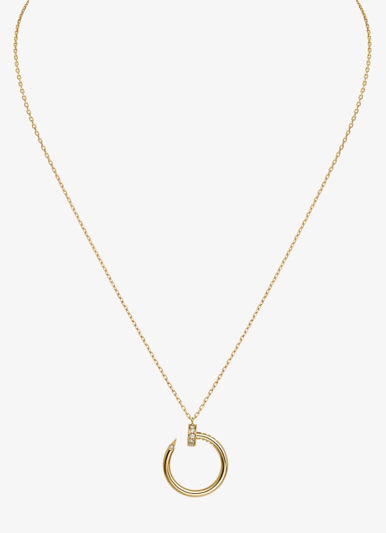 Cartier Dames Juste un Clou ketting van 18 karaat geelgoud met 0.12 ct diamant CRB7224889 in de kleur Geelgoud