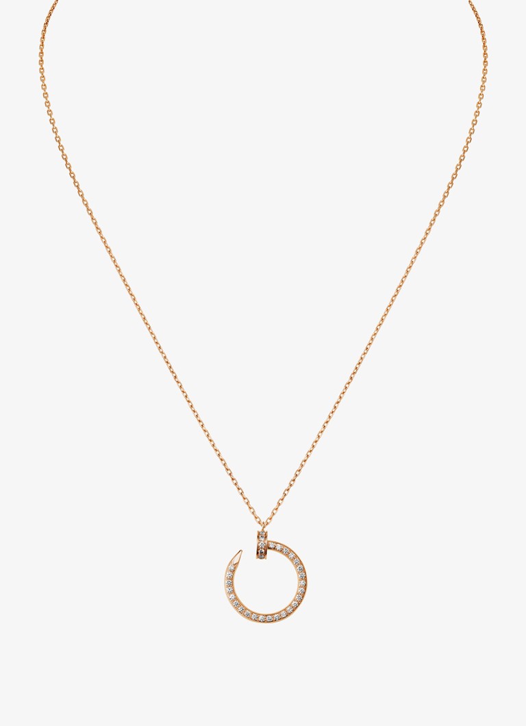 Cartier Dames Juste un Clou ketting van 18 karaat roségoud met 0.38 ct diamant CRB7224893 in de kleur Roségoud