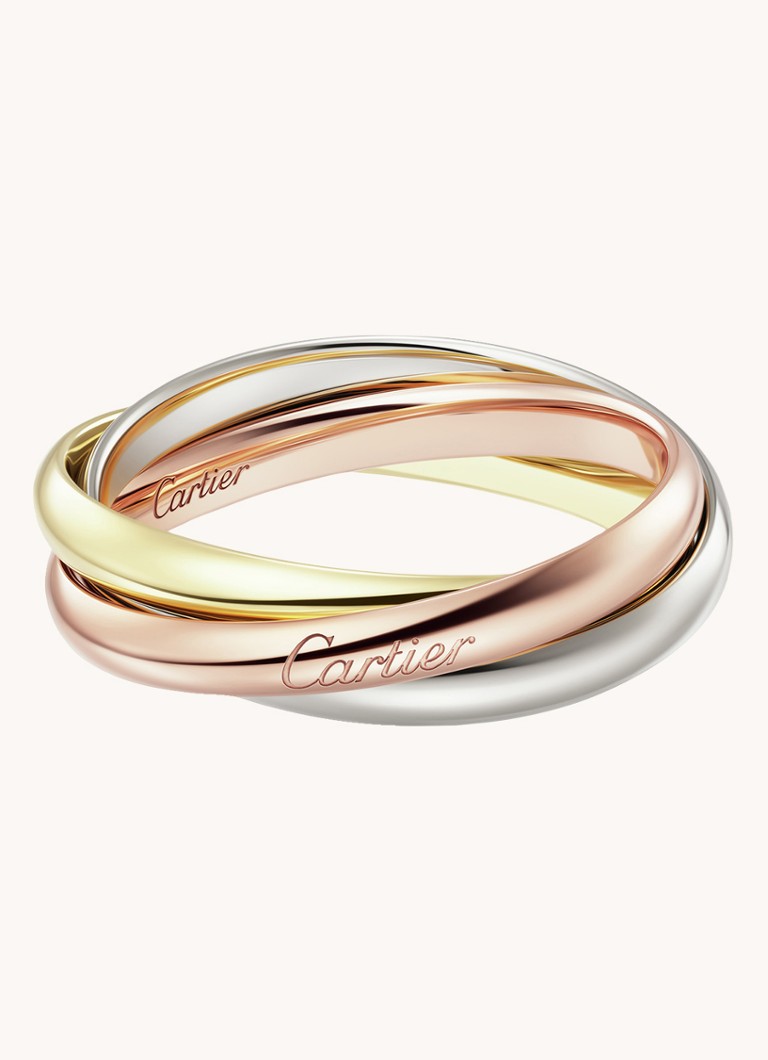 Cartier Dames Trinity ring small van 18 karaat rosé-, wit-, en geelgoud in de kleur Multicolor