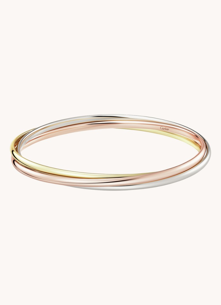 Cartier Dames Trinity bangle small van 18 karaat rosé-, wit-, en geelgoud CRB6067900 in de kleur Multicolor