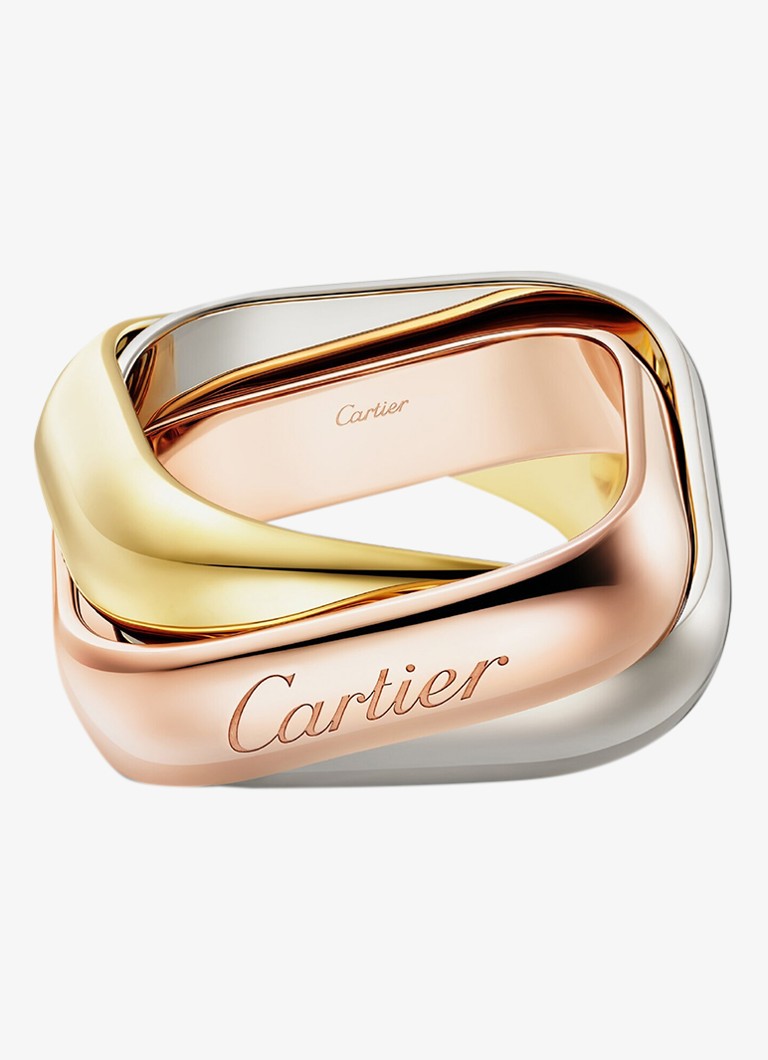 Cartier Heren Trinity ring van 18 karaat rosé-, geel-, en witgoud CRB42399 in de kleur Goud