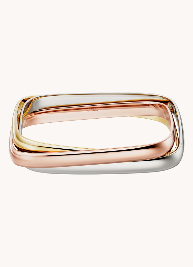 Cartier Dames Trinity de Cartier bangle van 18 karaat rosé-, geel-, en witgoud CRB6078016 in de kleur Goud