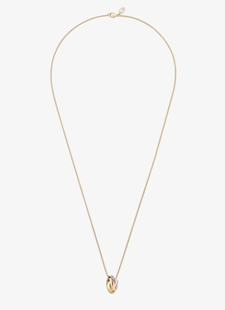 Cartier Dames Trinity de Cartier ketting van 18 karaat rosé-, geel-, en witgoud CRB7224956 in de kleur Goud