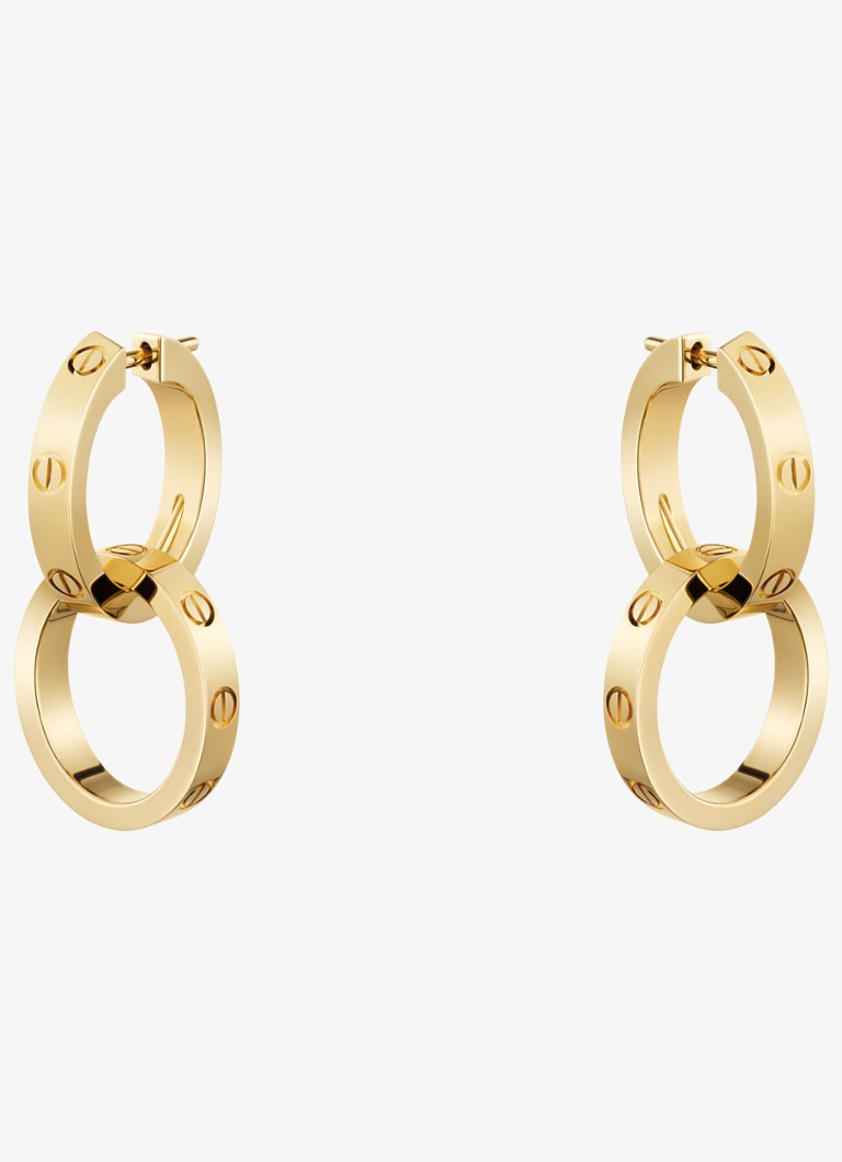 Cartier Dames LOVE oorringen van 18 karaat geelgoud CRB8301499 in de kleur Geelgoud