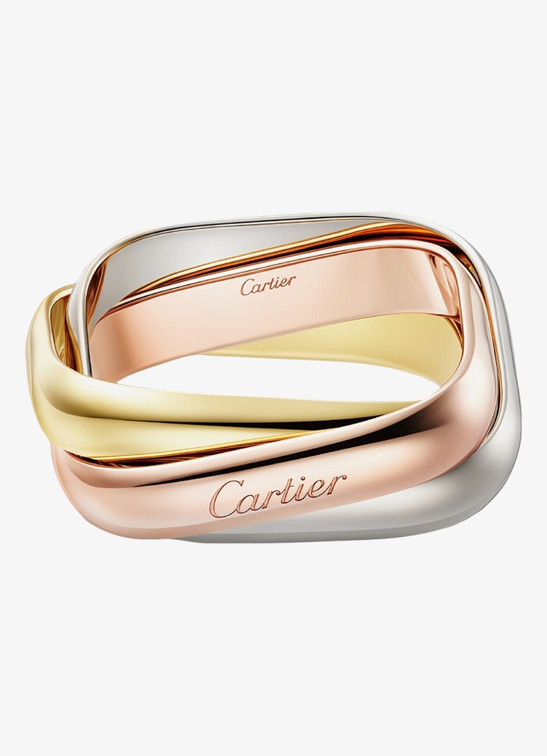Cartier Heren Trinity ring van 18 karaat rosé-, wit-, en geelgoud CRB42406 in de kleur Multicolor
