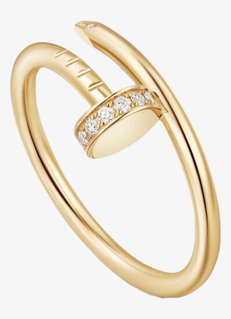 Cartier Dames Juste un Clou ring van 18 karaat geelgoud met diamanten CRB42449 in de kleur Geelgoud