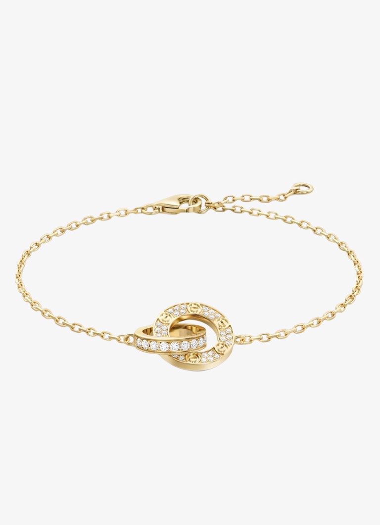 Cartier Dames LOVE armband van 18 karaat geelgoud en 48 diamanten CRB6084600 in de kleur Geelgoud