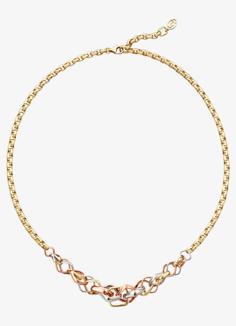 Cartier Dames Trinity ketting van 18 karaat rosé-, geel-, en witgoud CRB7224988 in de kleur Geelgoud