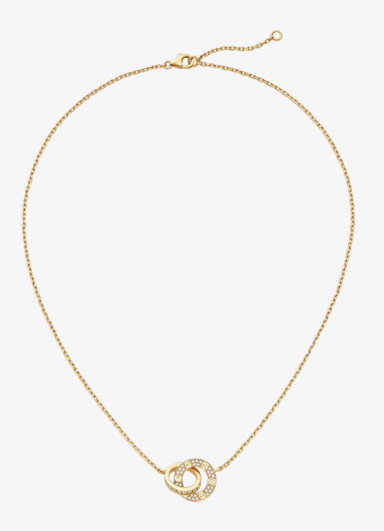 Cartier Dames LOVE ketting van 18 karaat geelgoud met 48 diamanten CRB7225004 in de kleur Geelgoud
