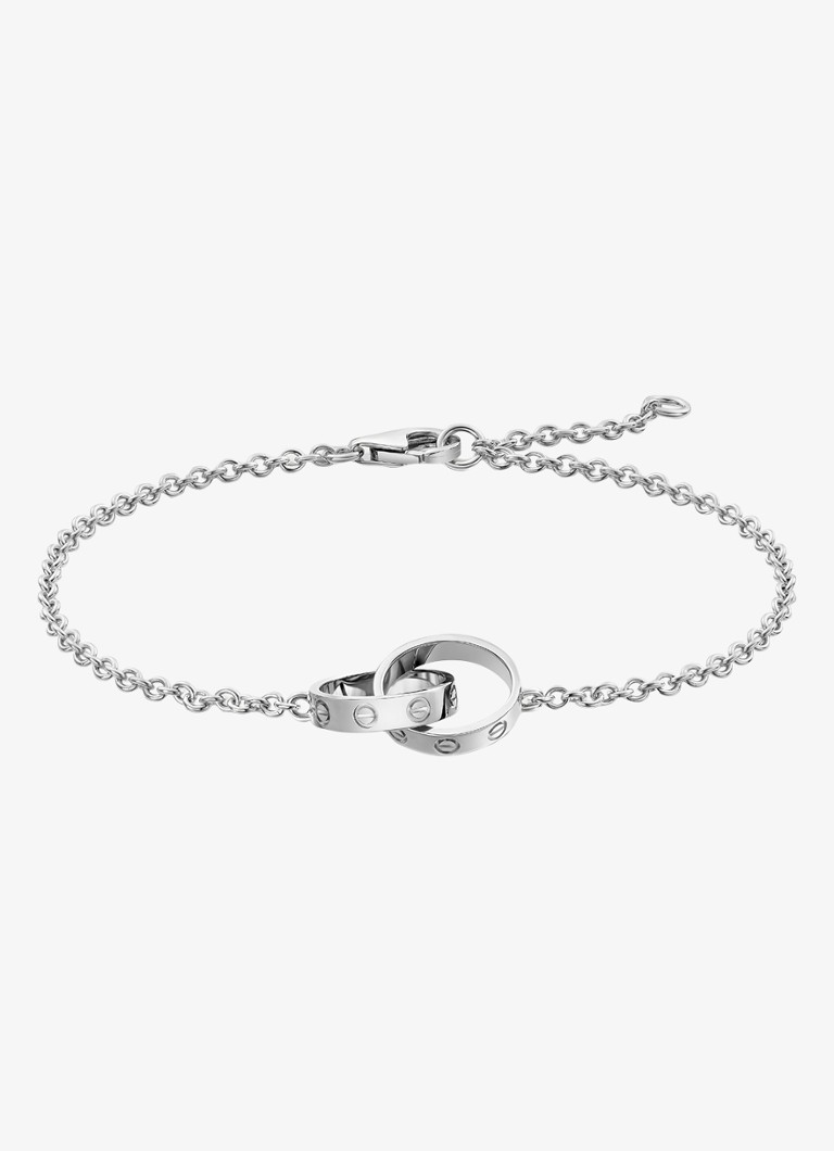 Cartier Dames LOVE armband van 18 karaat witgoud CRB6091200 in de kleur Witgoud