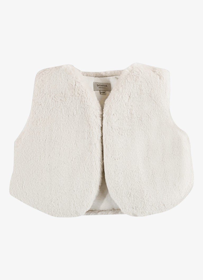 Donsje Amsterdam Meisjes Pimmy Gilet in de kleur Creme, maat: 122